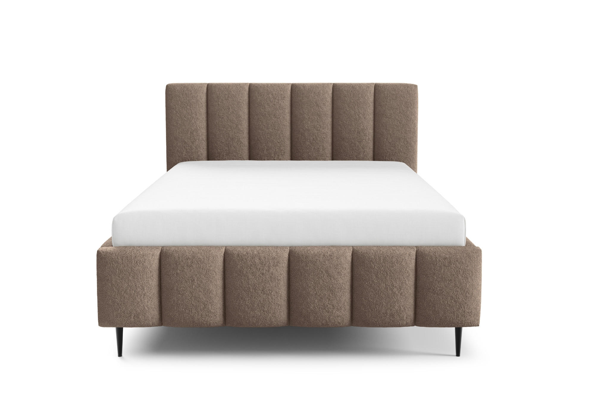 POLSTERBETT mit Bettkasten 160x200 cm in Braun - Braun, Metall (160/200cm) - Home Collective