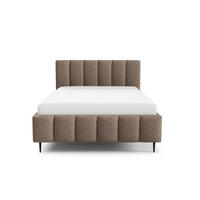POLSTERBETT mit Bettkasten 160x200 cm in Braun - Braun, Metall (160/200cm) - Home Collective