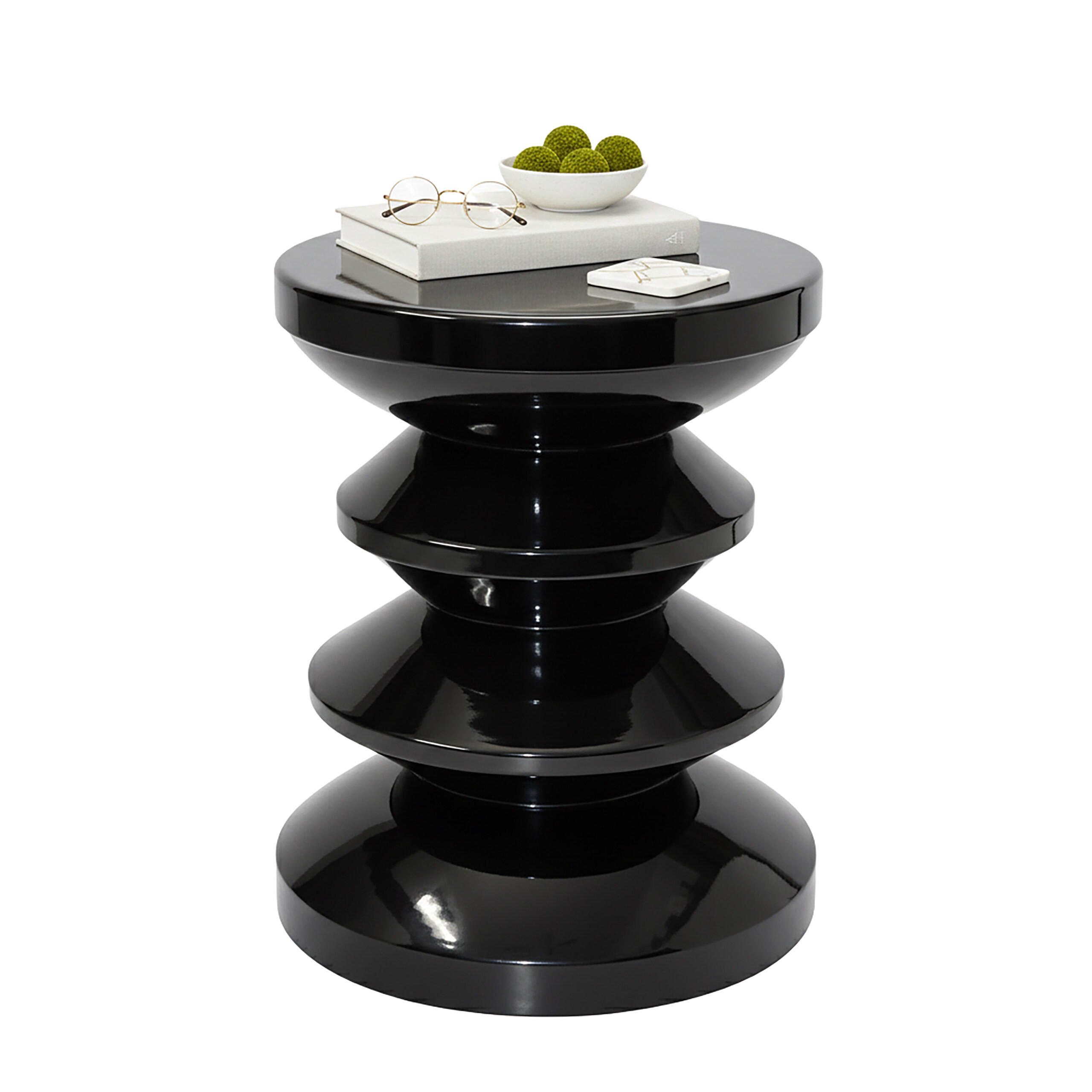 STRANSKA miza - črna, kovina (35/35/46cm) - Relaxdays