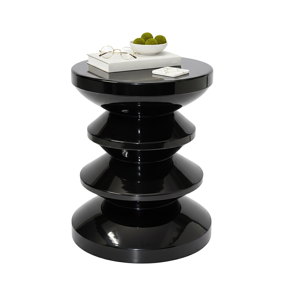 STRANSKA miza - črna, kovina (35/35/46cm) - Relaxdays