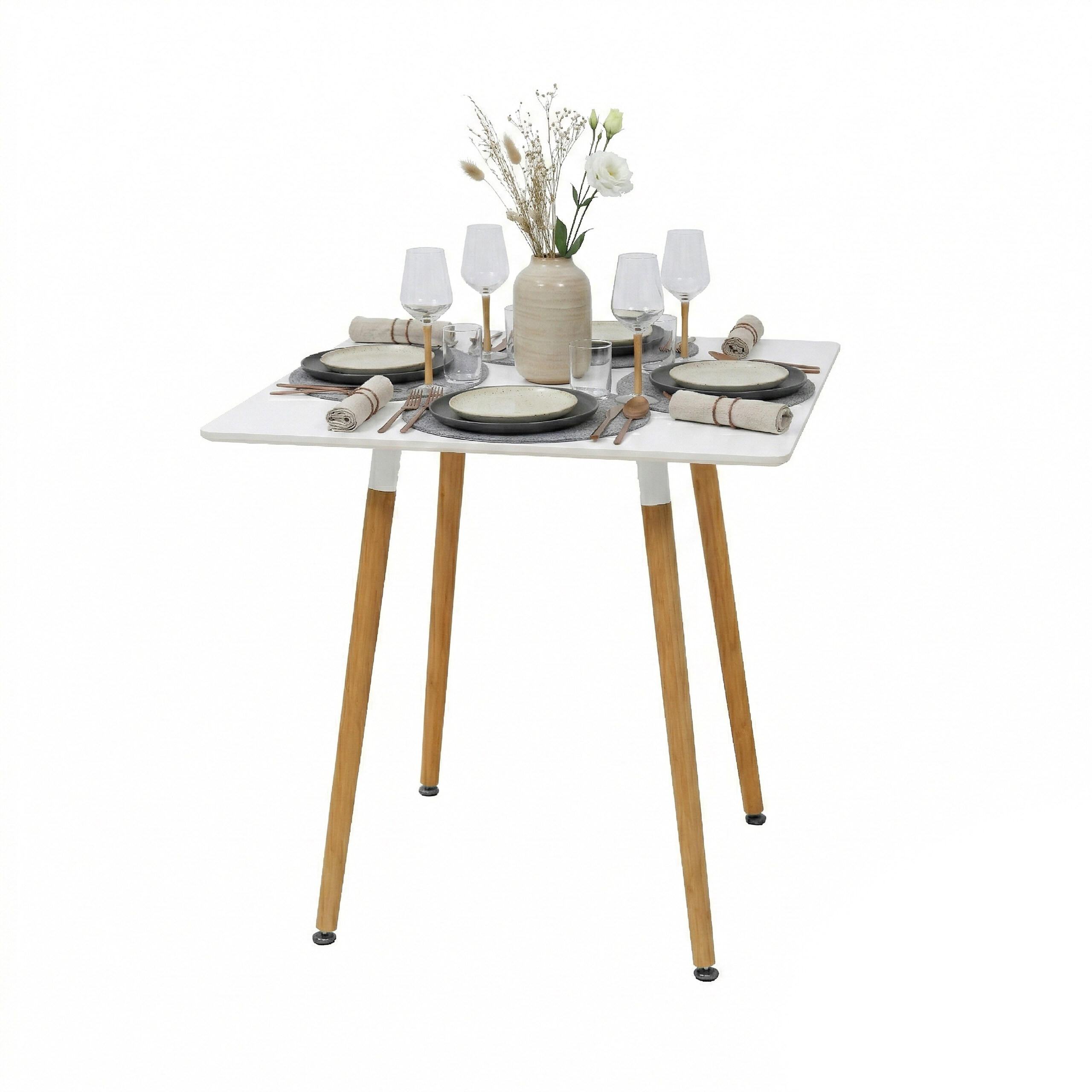 JÍDELNÍSTŮL - různobarevná, kov/dřevo (75/75/75cm) - Relaxdays