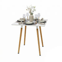 JÍDELNÍSTŮL - různobarevná, kov/dřevo (75/75/75cm) - Relaxdays