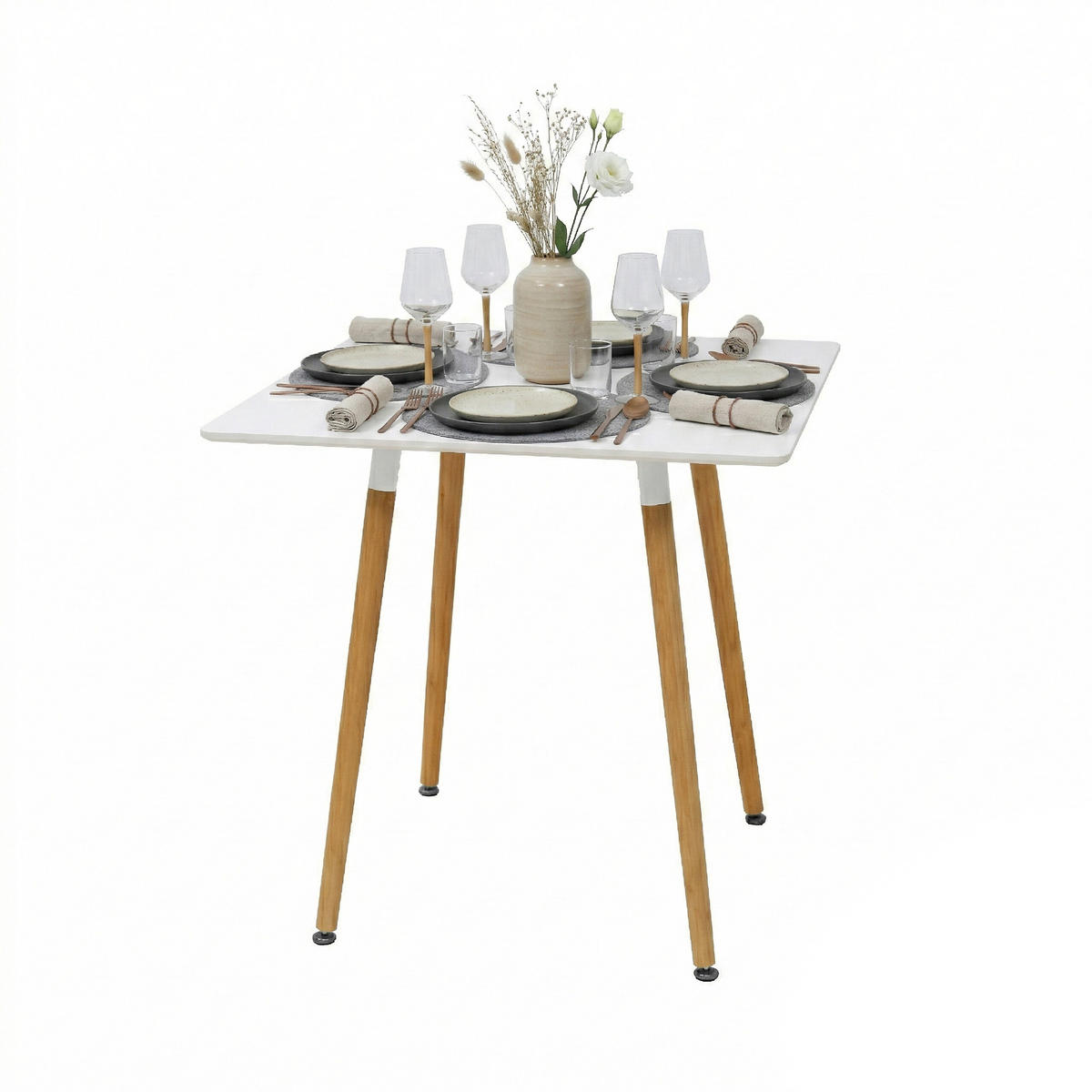 JÍDELNÍSTŮL - různobarevná, kov/dřevo (75/75/75cm) - Relaxdays