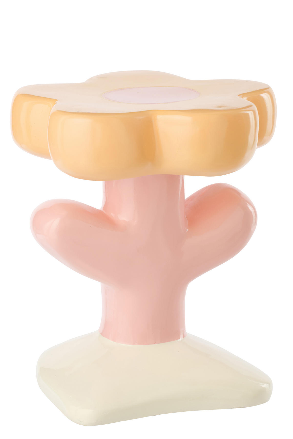BEISTELLTISCH BLUM ELLA Multi - Multicolor, Glas/Naturmaterialien (39/39/45cm) - J-Line