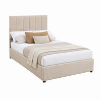 KINDERBETT mit hydraulischem Stauraum 90x200 cm Beige - Beige, Metall (90/200cm) - Meubliv