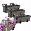 BALKONKASTEN mit Griffen, Braun, 60 cm, 3 Stk. - Braun, Kunststoff (17/60cm) - KADAX