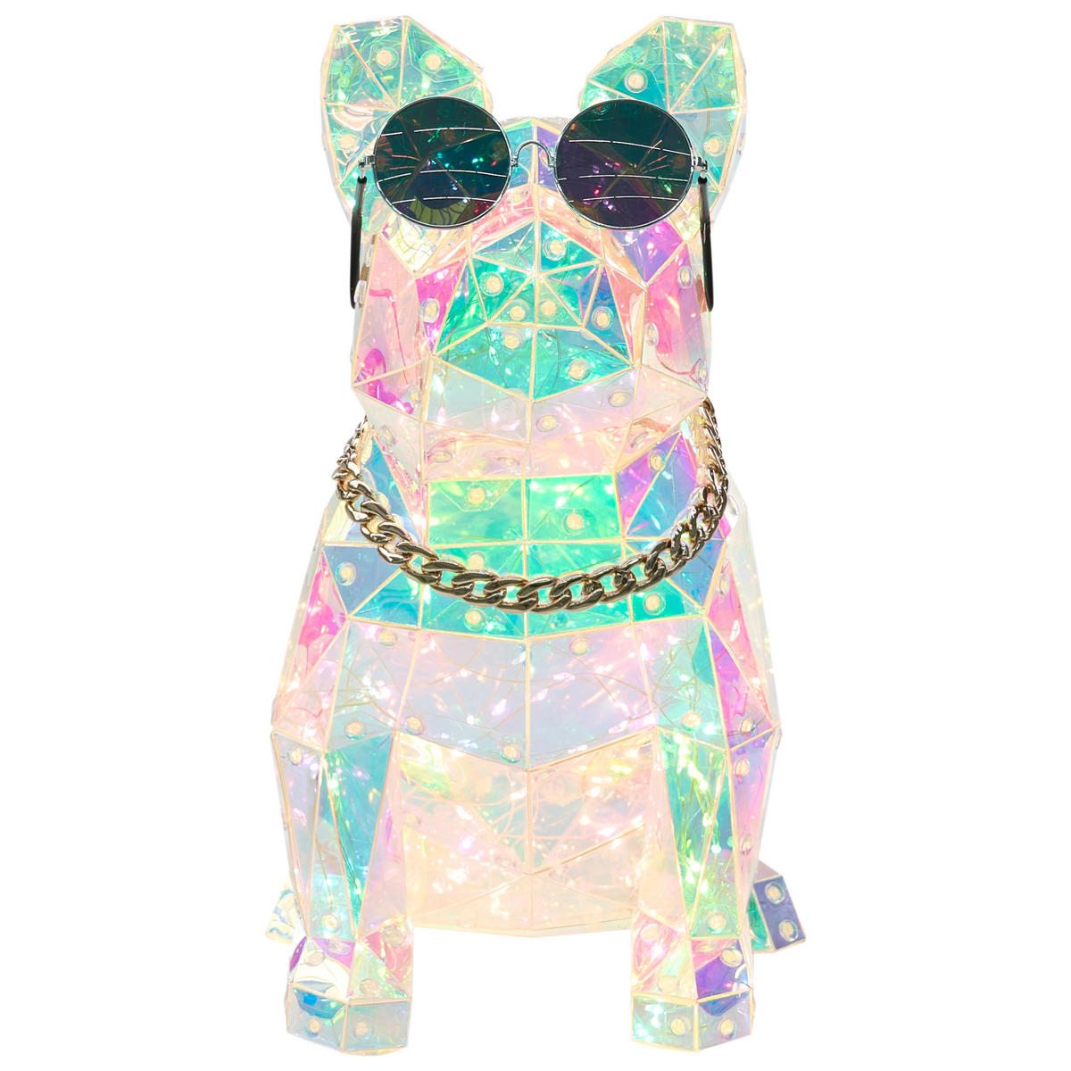 LED-DEKORATION Hund Bunt Jonku - Multicolor, Kunststoff (21/22/33cm) - Beliani