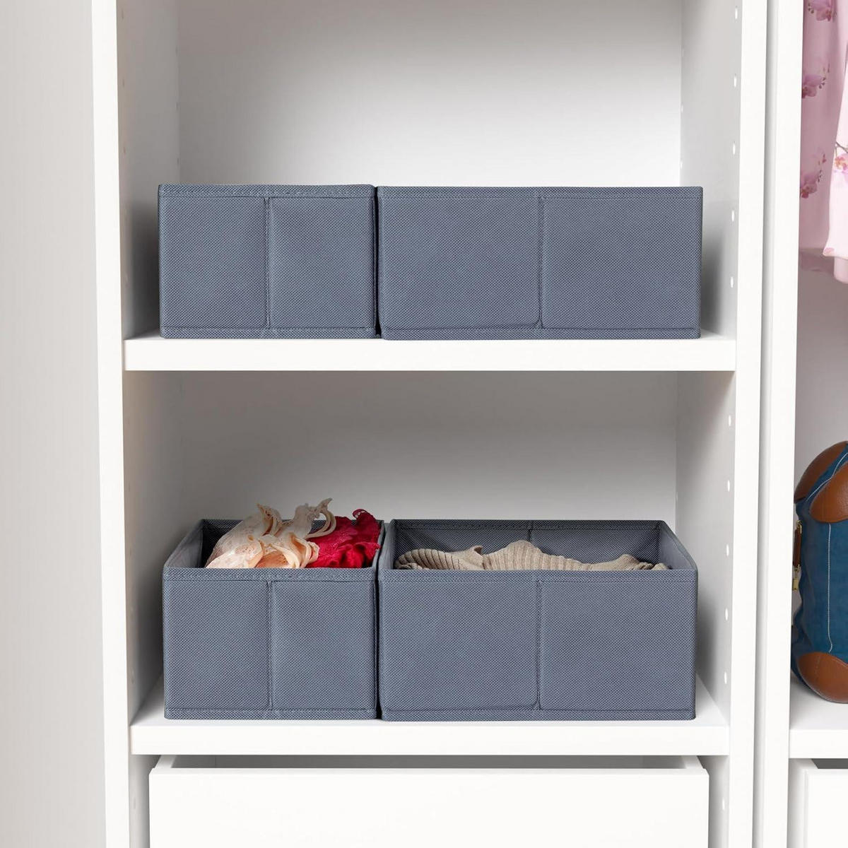 SCHUBLADEN Organizer 2er Set Grau 50x35 cm - Grau, Textil (24/11/30cm)