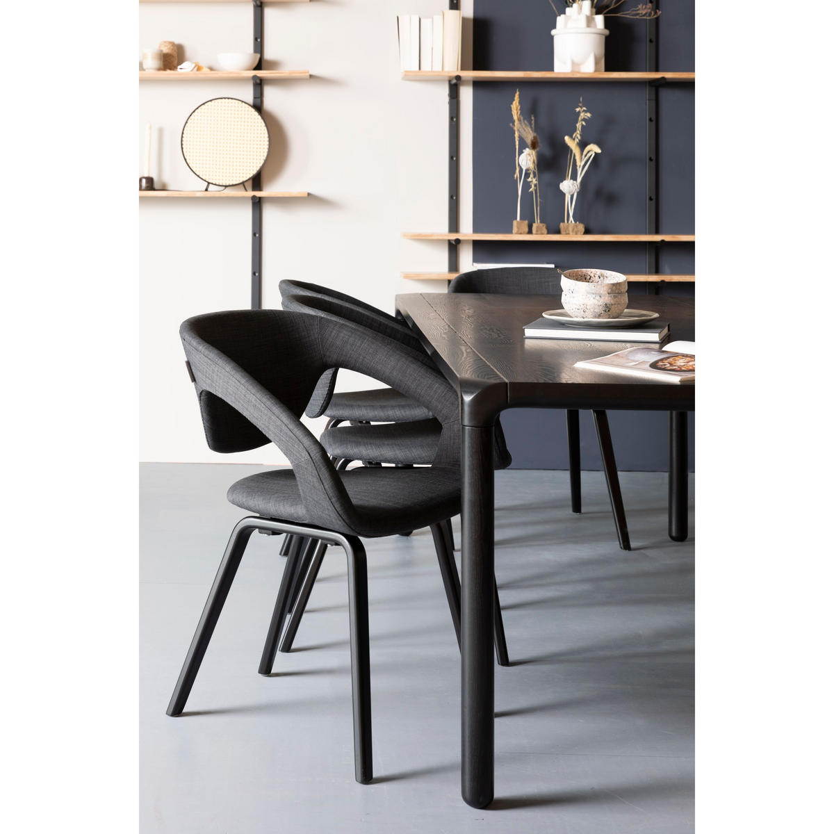 ESSTISCH Storm 180x90 cm Schwarz - Schwarz, Holz (220/90/75cm) - Zuiver