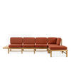 LOUNGESOFA ATREDA rechts - Orange, Holz/Textil (315/80/150cm) - KONSIMO®