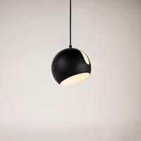 PENDELLEUCHTE Ball Schwarz Ø 20cm - Schwarz, Metall (20/20/20cm) - s.luce