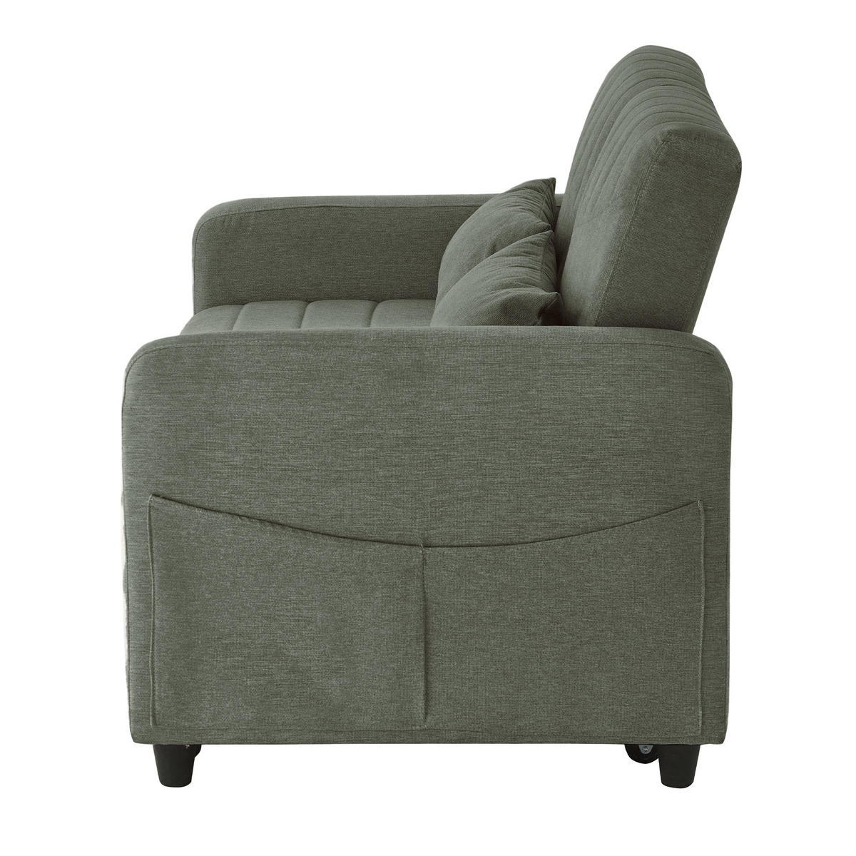 SCHLAFSOFA DE-35343 ausziehbar und 3-fach verstellbar Hellgrün - Hellgrün, Metall (77/82.5/114cm) - ComfortXL