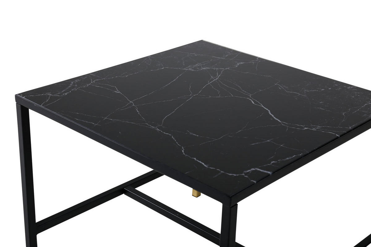 COUCHTISCH 60x60 cm - Schwarz, Holzwerkstoff (60/60/48cm) - ebuy24