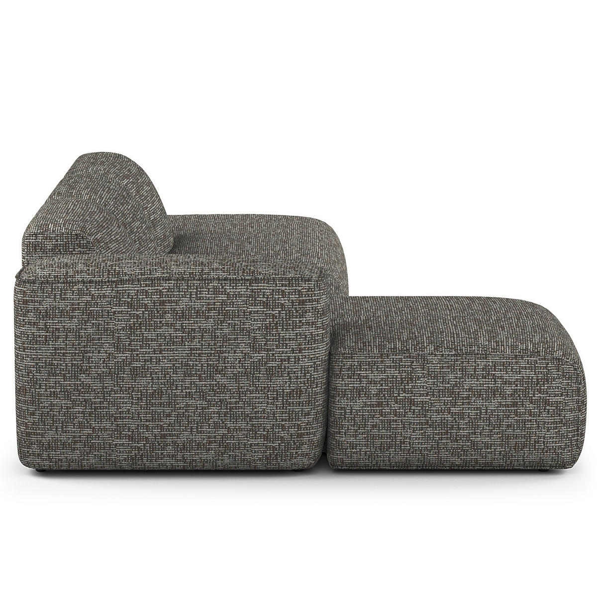 ECKSOFA mit Chaiselongue - Schwarz/Grau, Kunststoff/Textil (290/173cm) - home24