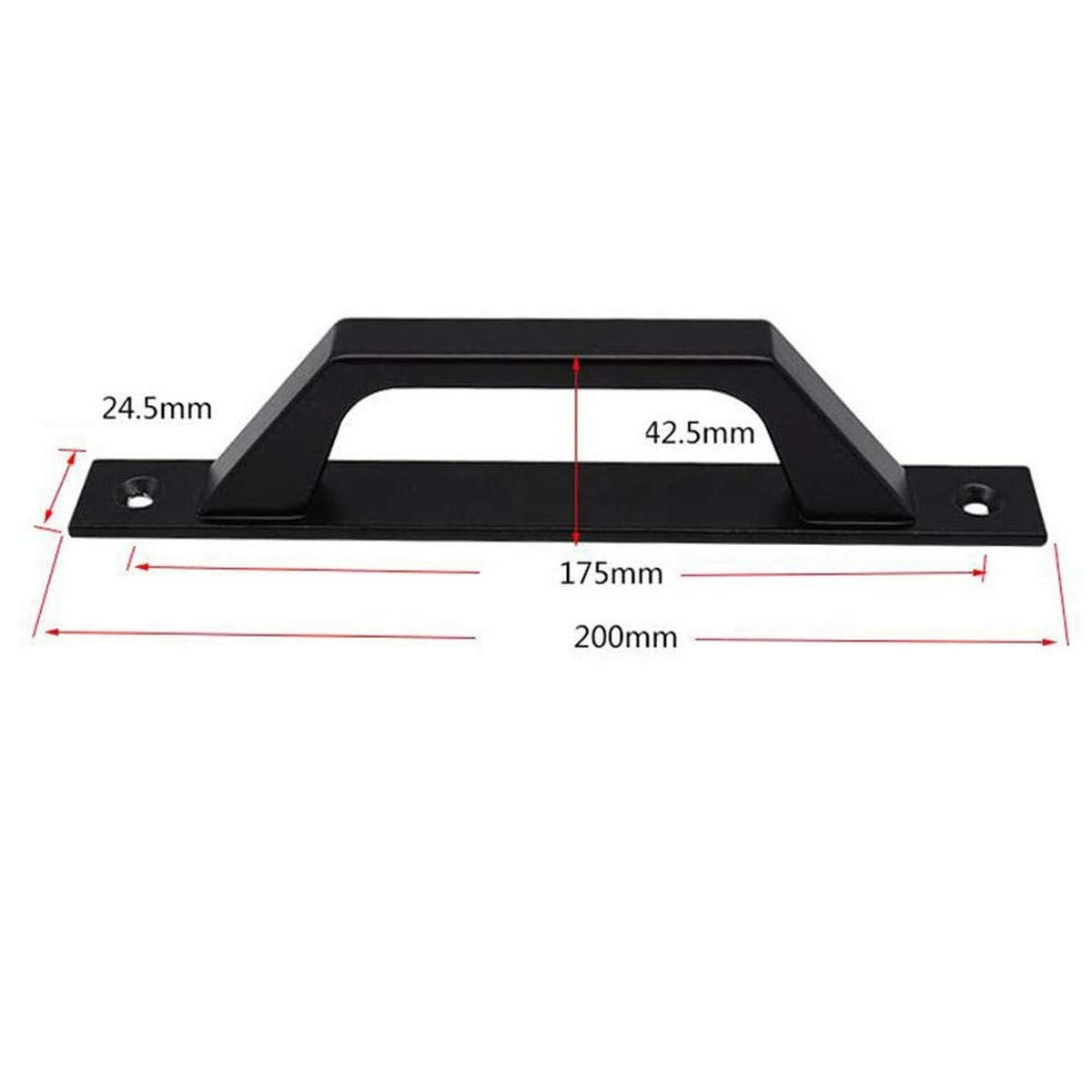 MÖBELGRIFF Schwarz 2er-Set 200 mm - Schwarz, Metall (0.42/0.24/2cm)