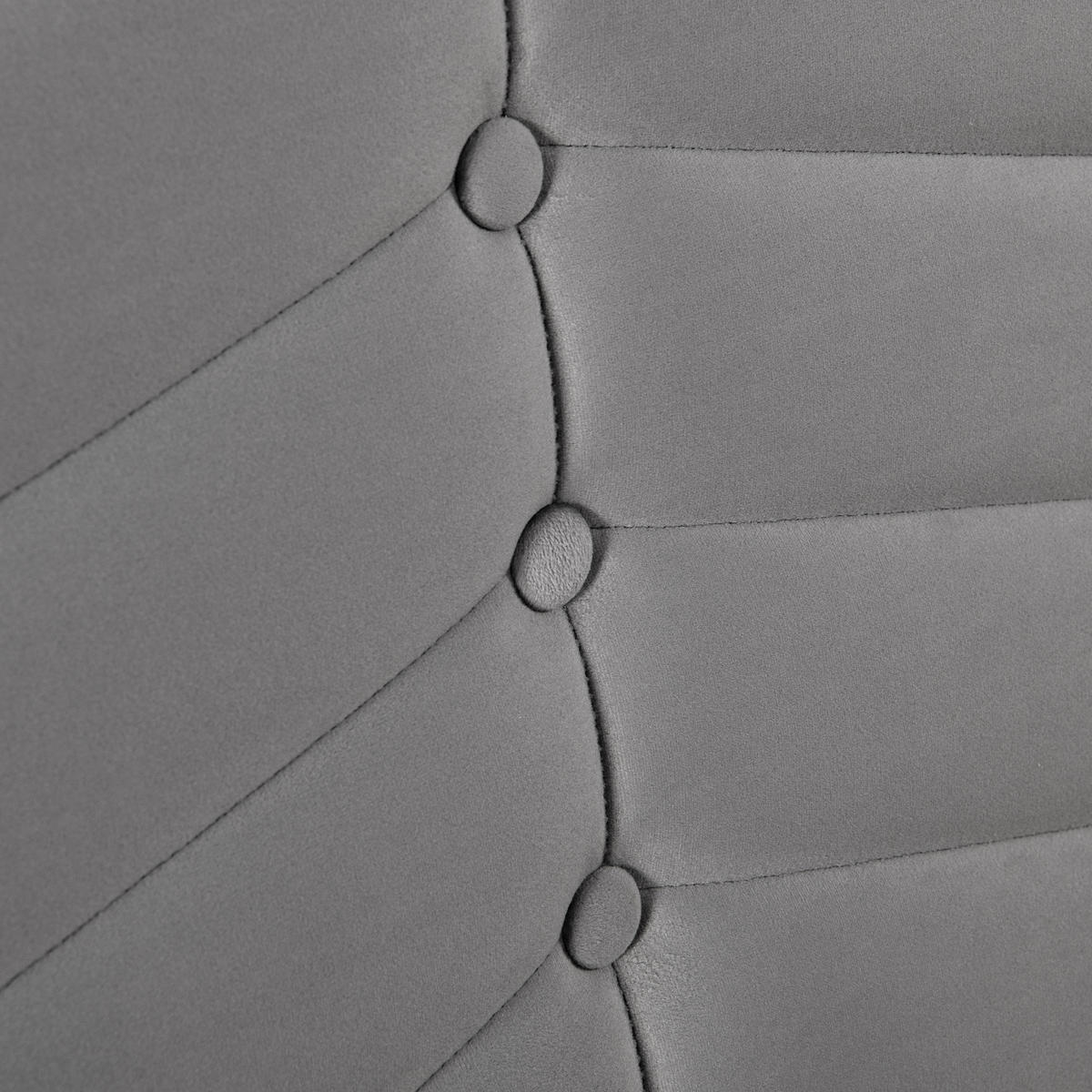 POLSTERBETT aus Samt 140x200 cm in Grau mit Bettkasten & verstellbarem Kopfteil - Grau, Textil (140/200cm) - Modfu