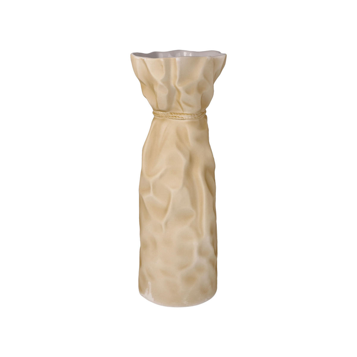 VASE Papyrus, Biskuit-Porzellan, Sand, 30 cm - Beige, Keramik (30cm) - Goebel