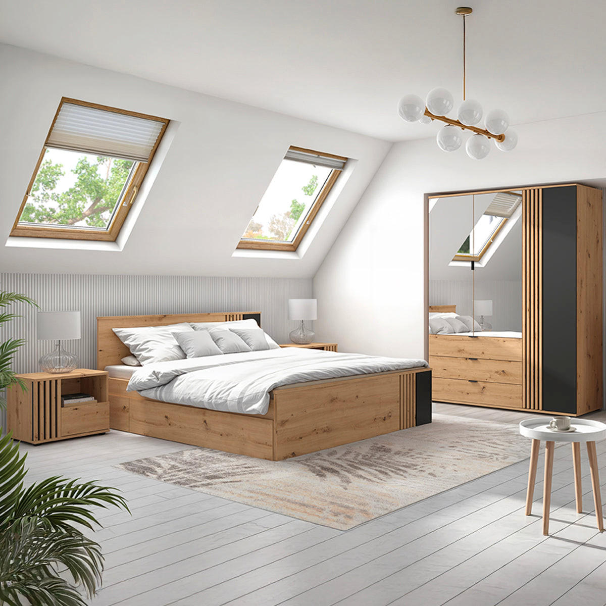 NACHTTISCH Ezra Holz - Braun, Holzwerkstoff (55/46/40cm) - Petits-meubles