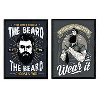 POSTER Set Mit 2 Deviste Immer Barba A4 Rahmenlos - Klar, Papier (29.7/5/21cm) - Nacnic