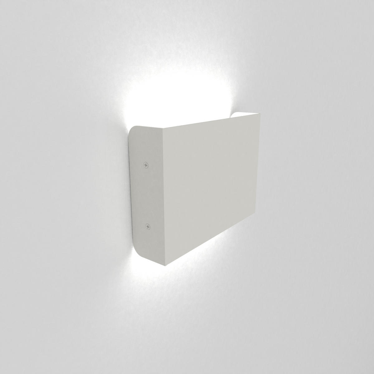 LED-WANDLEUCHTE - Weiß Hochglanz, Metall (3.6/15.4/11cm) - Lumicom