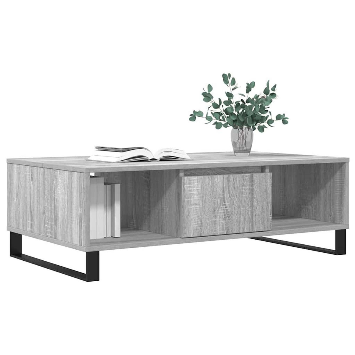 COUCHTISCH Grau Sonoma 104x60x35 cm Holzwerkstoff - Grau, Holzwerkstoff (104/60/35cm) - furnicato