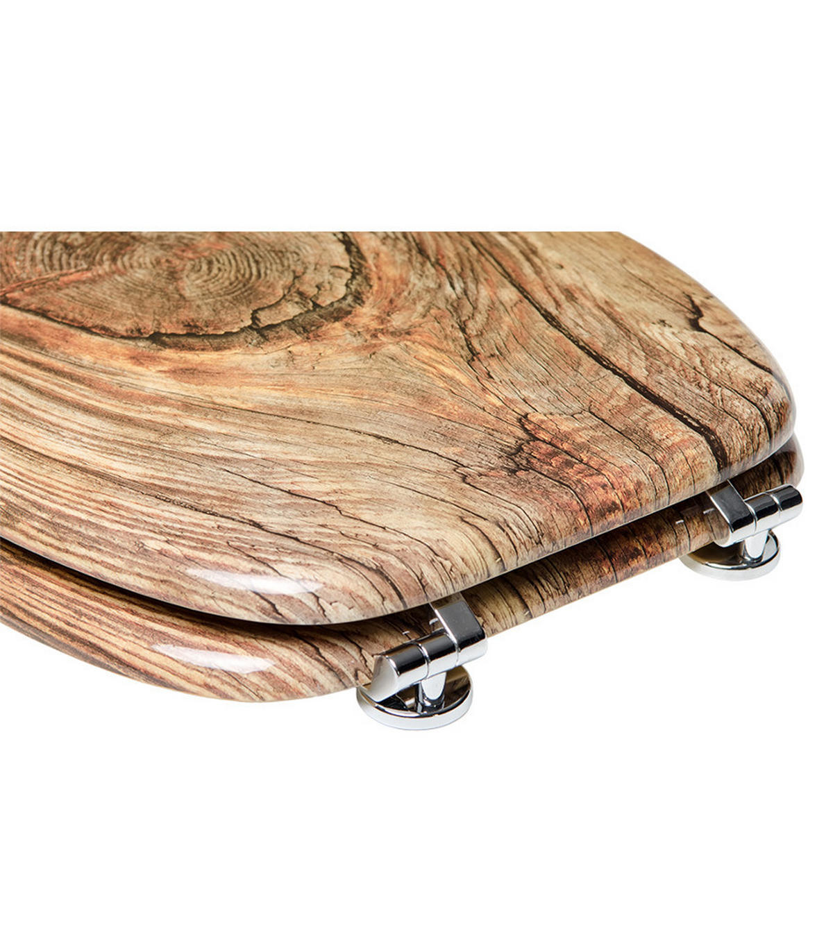 WC-SITZ Rustikal - Braun, Holzwerkstoff (38/6/47cm) - Sanilo