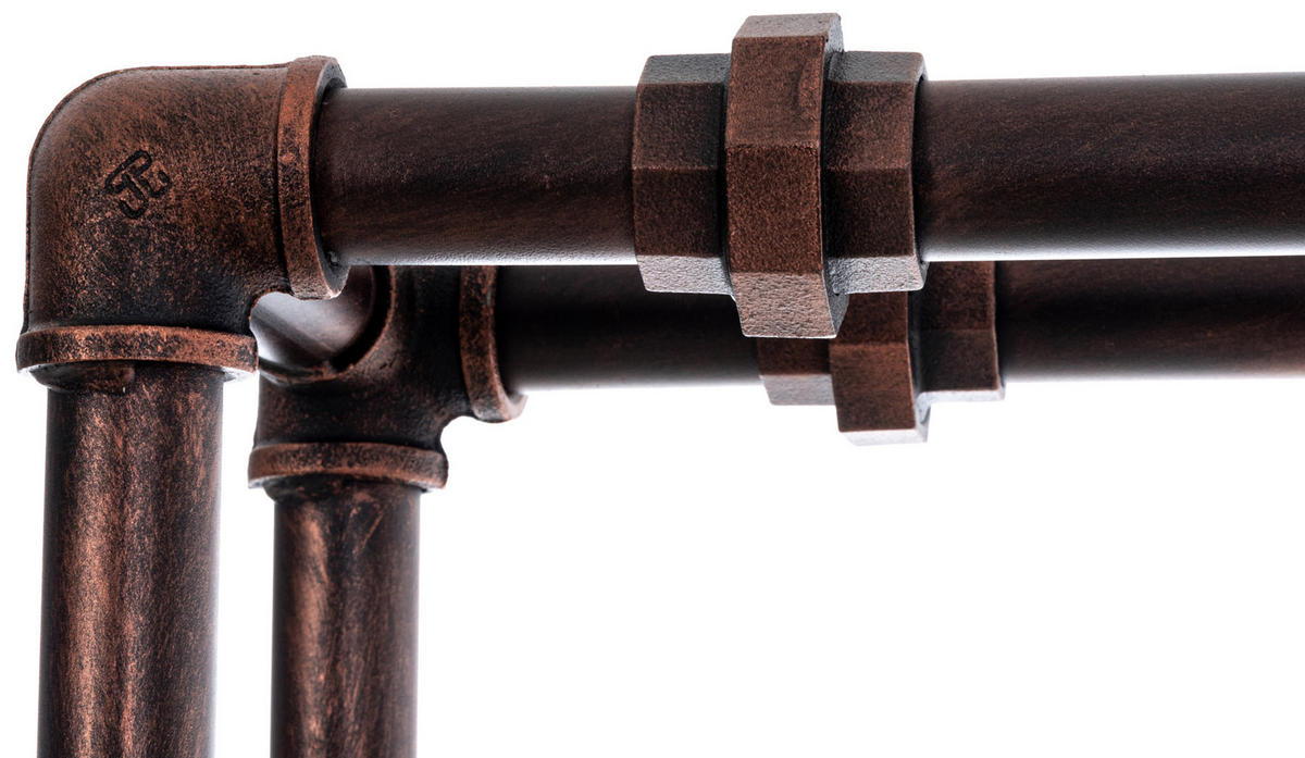 KAMINHOLZREGAL 178/25/178 cm Metall bronze - Bronzefarben, Metall (178/178/25cm) - CLP