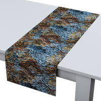 TISCHLÄUFER Intenso Premium, blau und orange, 40x130 cm - Blau, Textil (40/130cm) - Dekoria
