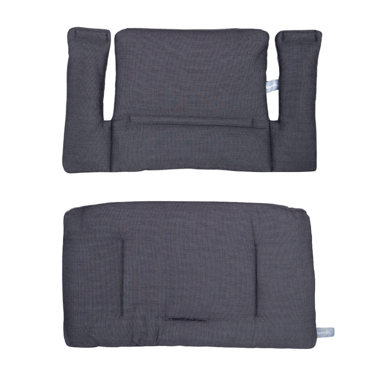 KINDERSTUHLPOLSTER Hochstuhl Sitzkissen Set für Stokke Tripp Trapp - Dunkelgrau, Textil (27/7/38cm) - Hoppediz