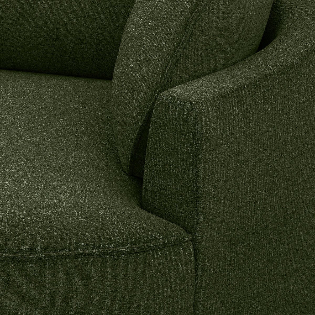OTTOMANE - modular - Schwarz/Grün, Kunststoff/Textil (126/82/154cm) - home24