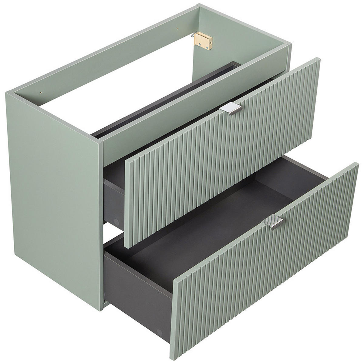 BADMÖBEL-SET 2-TLG. Newport-56 - Grün, Holzwerkstoff (80/200/40cm) - Lomado