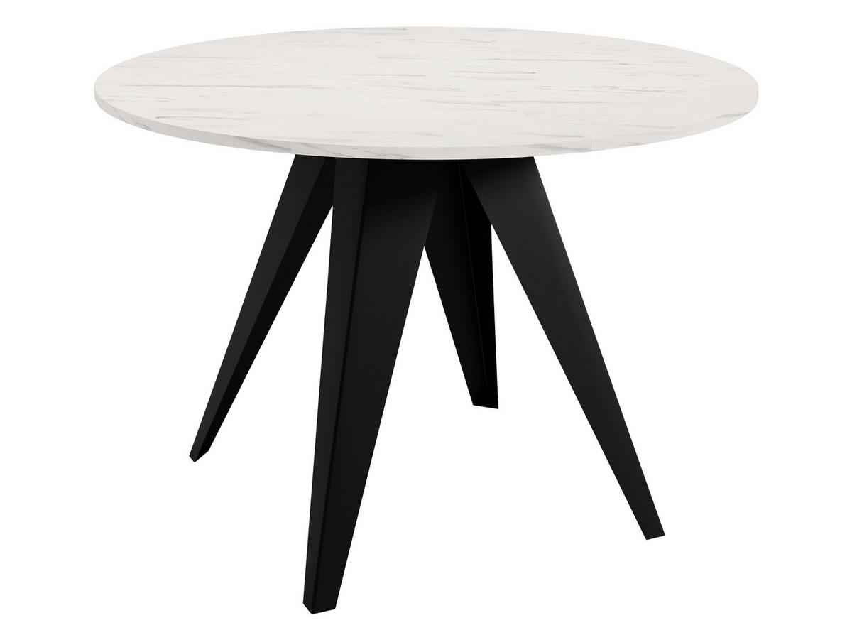 TISCH Gerda 90 - Multicolor/Schwarz, Holzwerkstoff/Metall (90/90/76cm) - MIRJAN24