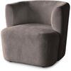 SESSEL Nori braun velour - Schwarz/Braun, Kunststoff/Textil (75/68/72cm) - Beautysofa