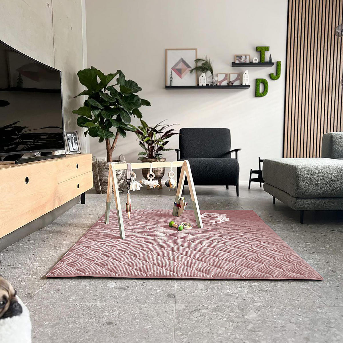 KRABBELDECKE Rosa 130x150cm - Rosa, Textil (130/150cm) - Sanosoft