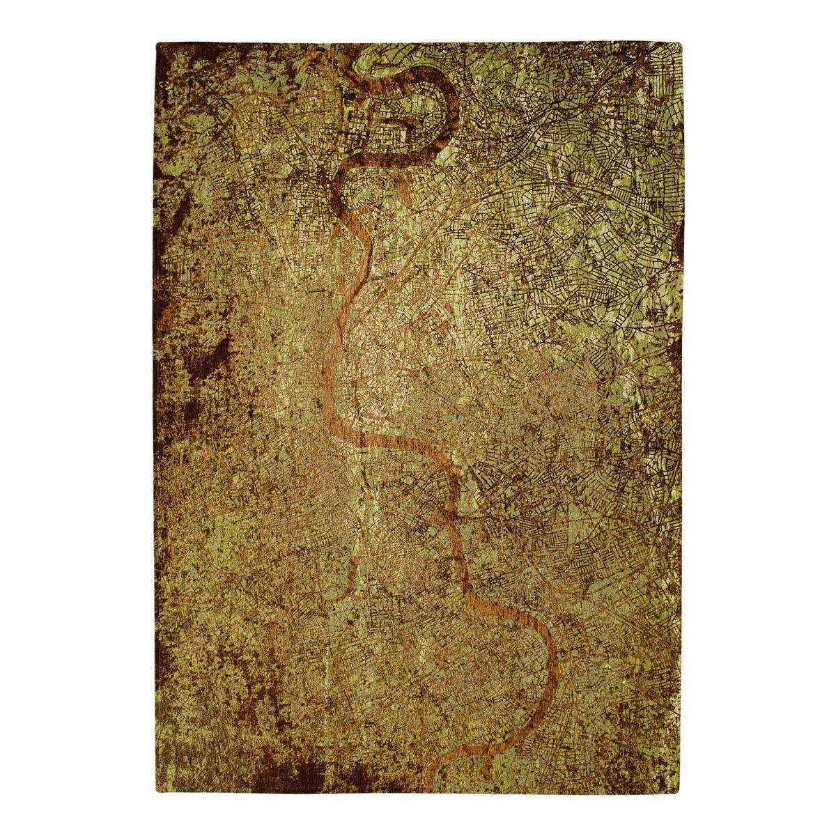 TEPPICH Flachgewebe GREEN CITY Grün 240 x 340 cm - Grün, Textil (240/340cm) - Novatrend