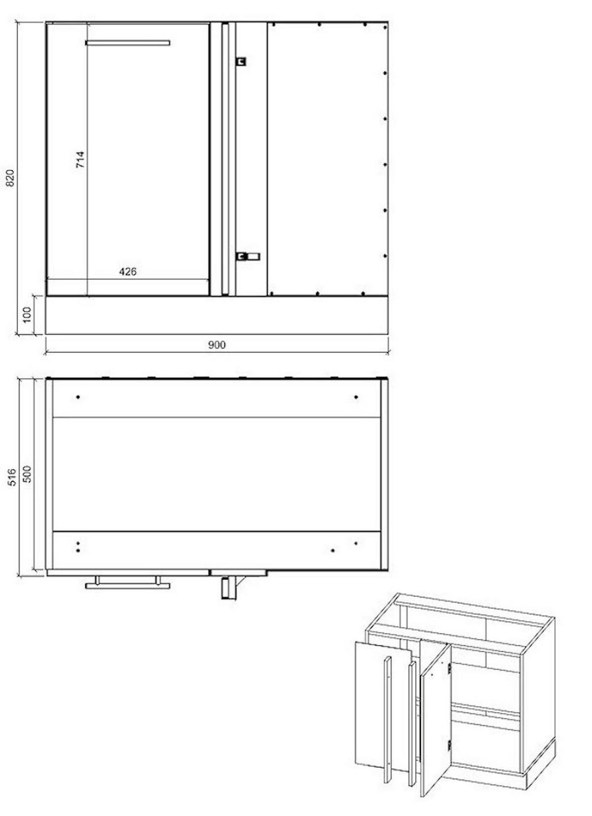 WINKELKÜCHE Essen Trend weiß / weiß-graphit hochglanz 10-teilig - Weiß/Grau, Holzwerkstoff (160/207/273cm) - Feldmann-Wohnen