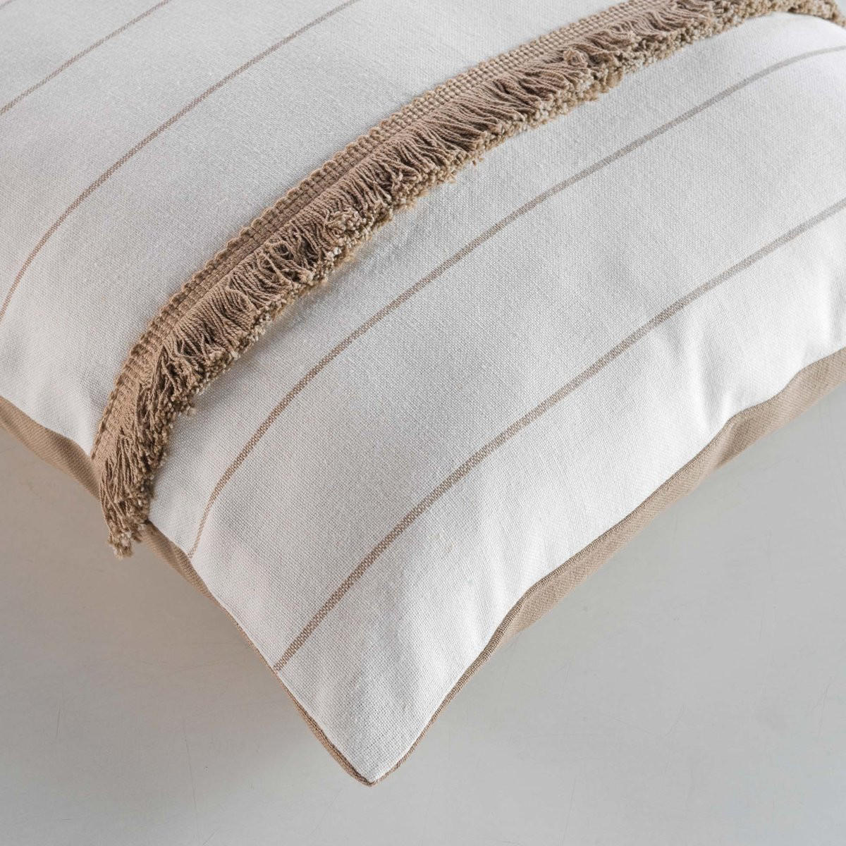 ZIERKISSEN Alizee 40/40 cm - Weiß, Naturmaterialien (40/40cm) - Douceur d´intérieur
