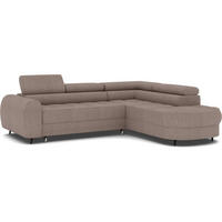 ECKSOFA Vesteria mit Schlaffunktion und Bettkasten – Modernes Design, verstellbare Kopfstützen und hoher Sitzkomfort - Braun, Kunststoff (279/72cm) - Wohnideebilder