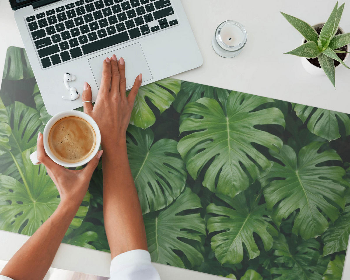 SCHREIBTISCHUNTERLAGE 100x50 cm Grün - Jadegrün, Kunststoff (100/50/1.6cm) - Wallfluent