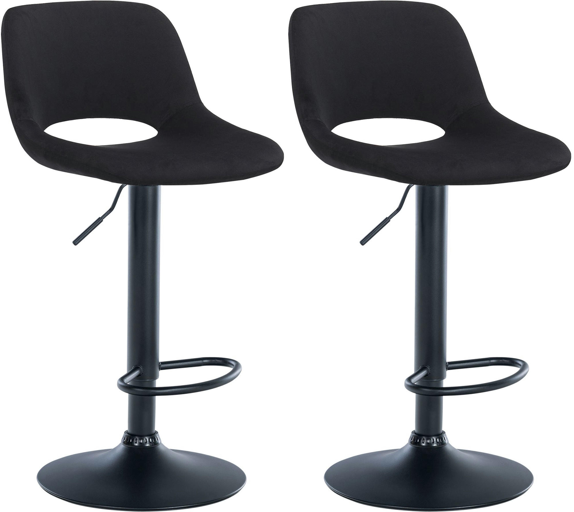 Deluke Barhocker Schwarz 42x86x46 cm