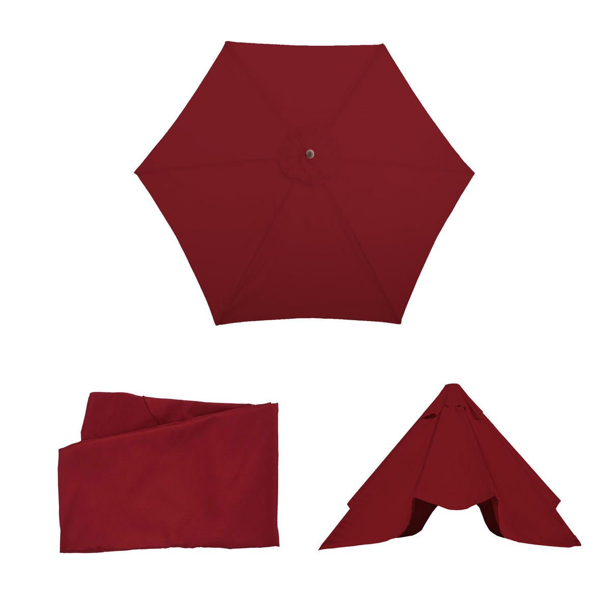 ERSATZ-BEZUG FÜR SCHIRM RUN Bordeaux - Bordeaux, Textil (290/290cm) - MCW