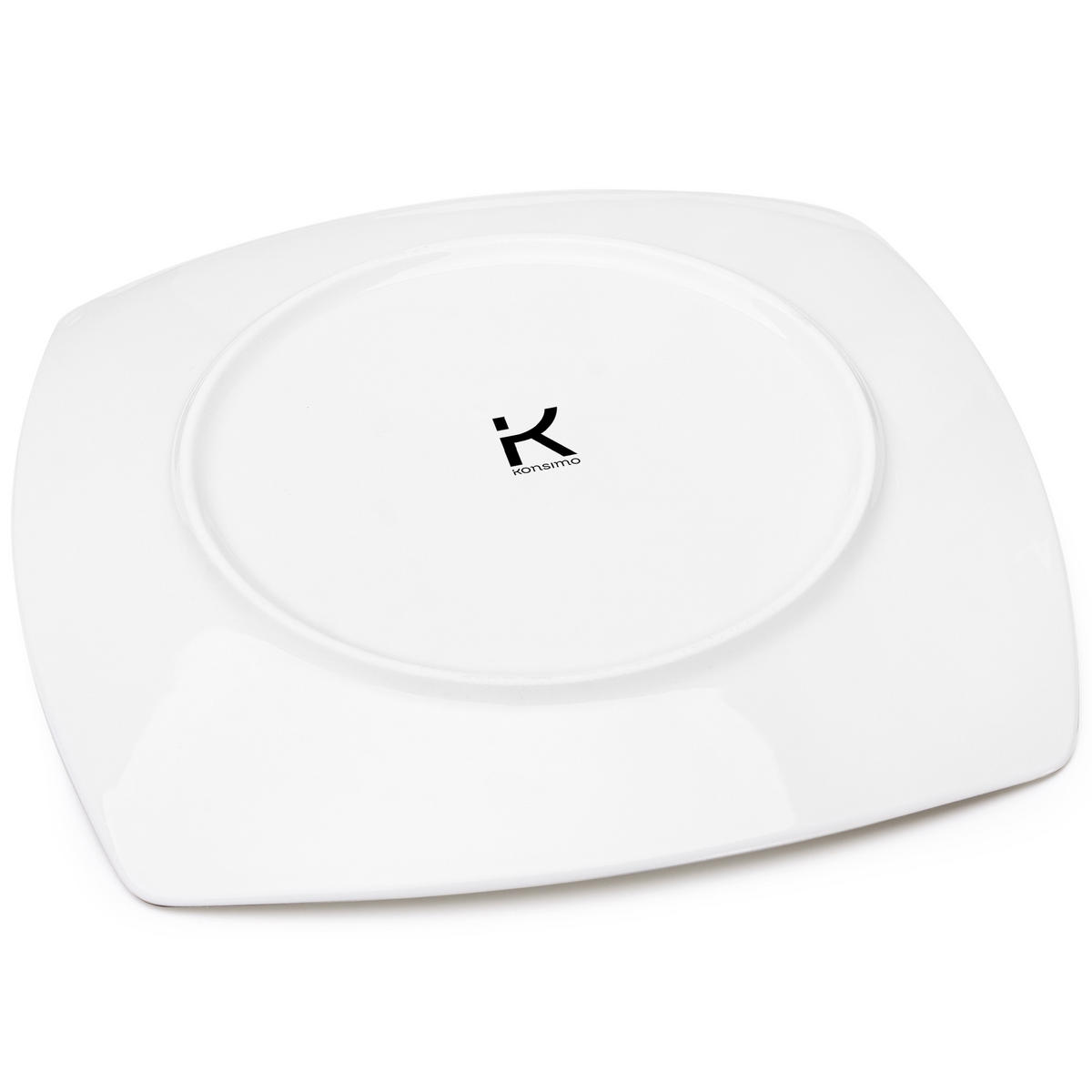 SPEISETELLER CARLINA 6-tlg - Goldfarben/Weiß, Keramik (25.5cm) - KONSIMO®