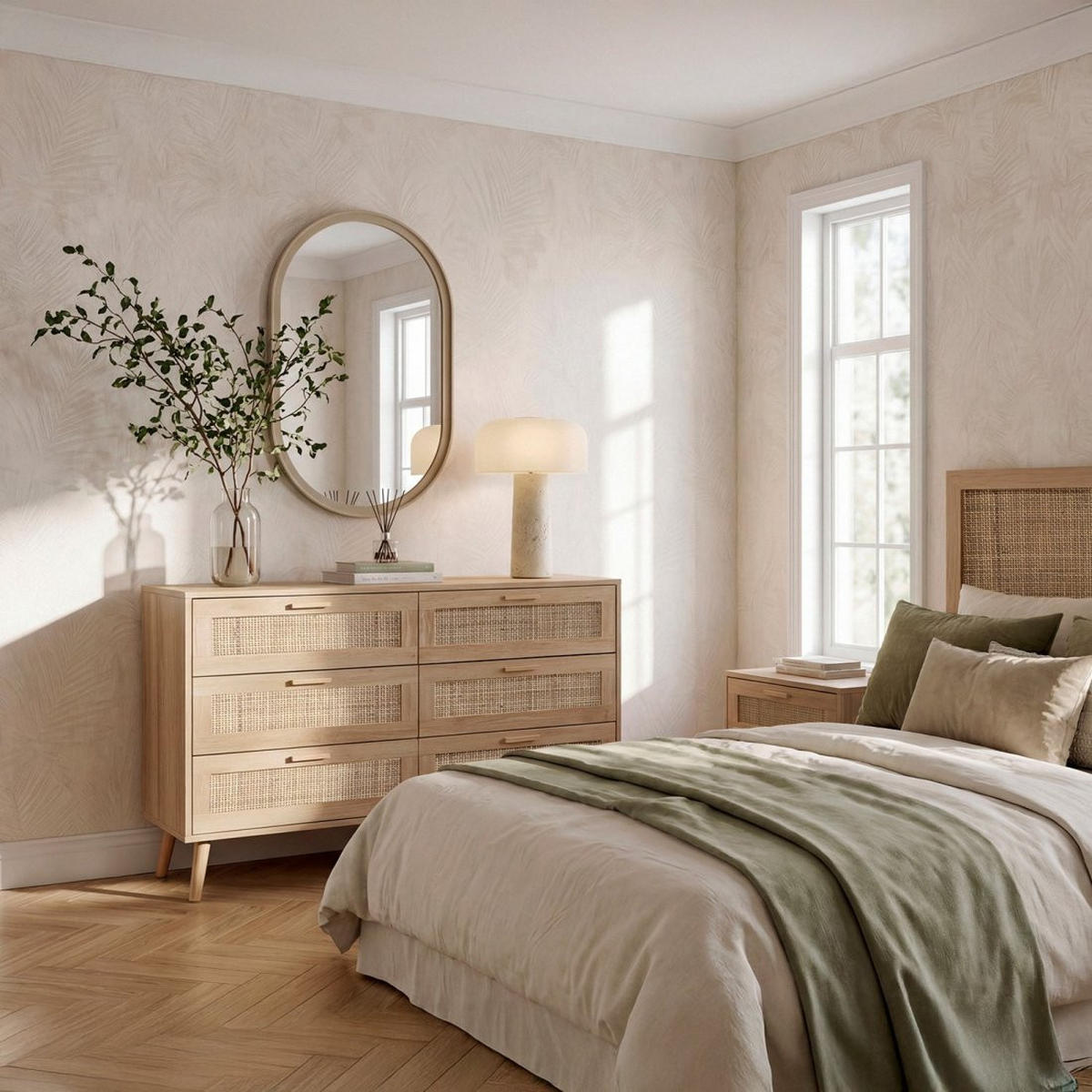 SCHUBLADENKOMMODE DOPPELTE Tahiti Natürlich 120 cm x 77 cm - Naturfarben, Naturmaterialien (120/77/40cm) - Klast Home