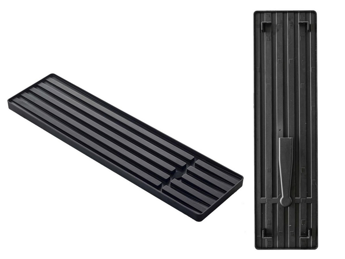 GESCHIRR-ABTROPFGESTELL Tower schwarz 57/18/16 cm schmal - Schwarz, Metall (16/18/57cm) - Yamazaki