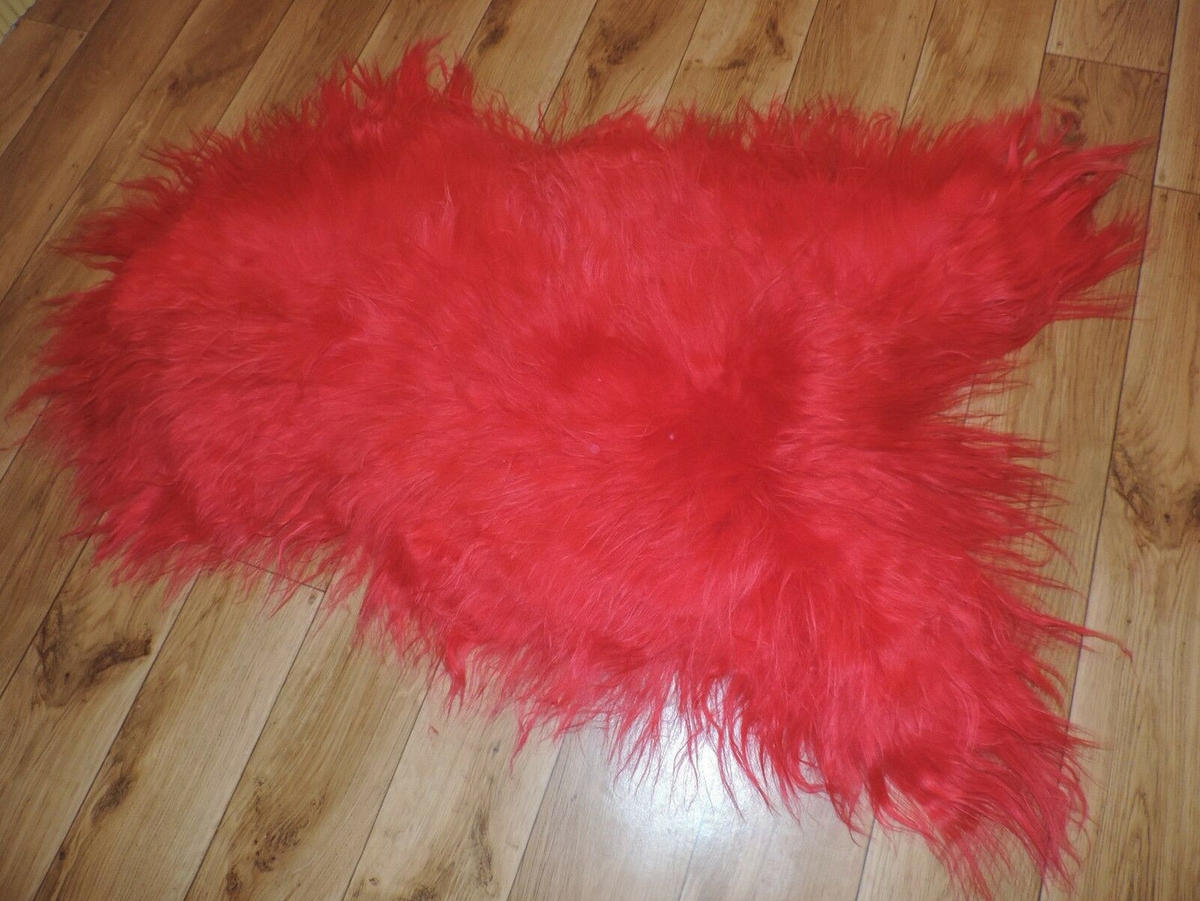 SCHAFFELL Islandfell Rot Langwollig ca. 100 cm - Rot, Fell (60/100cm)
