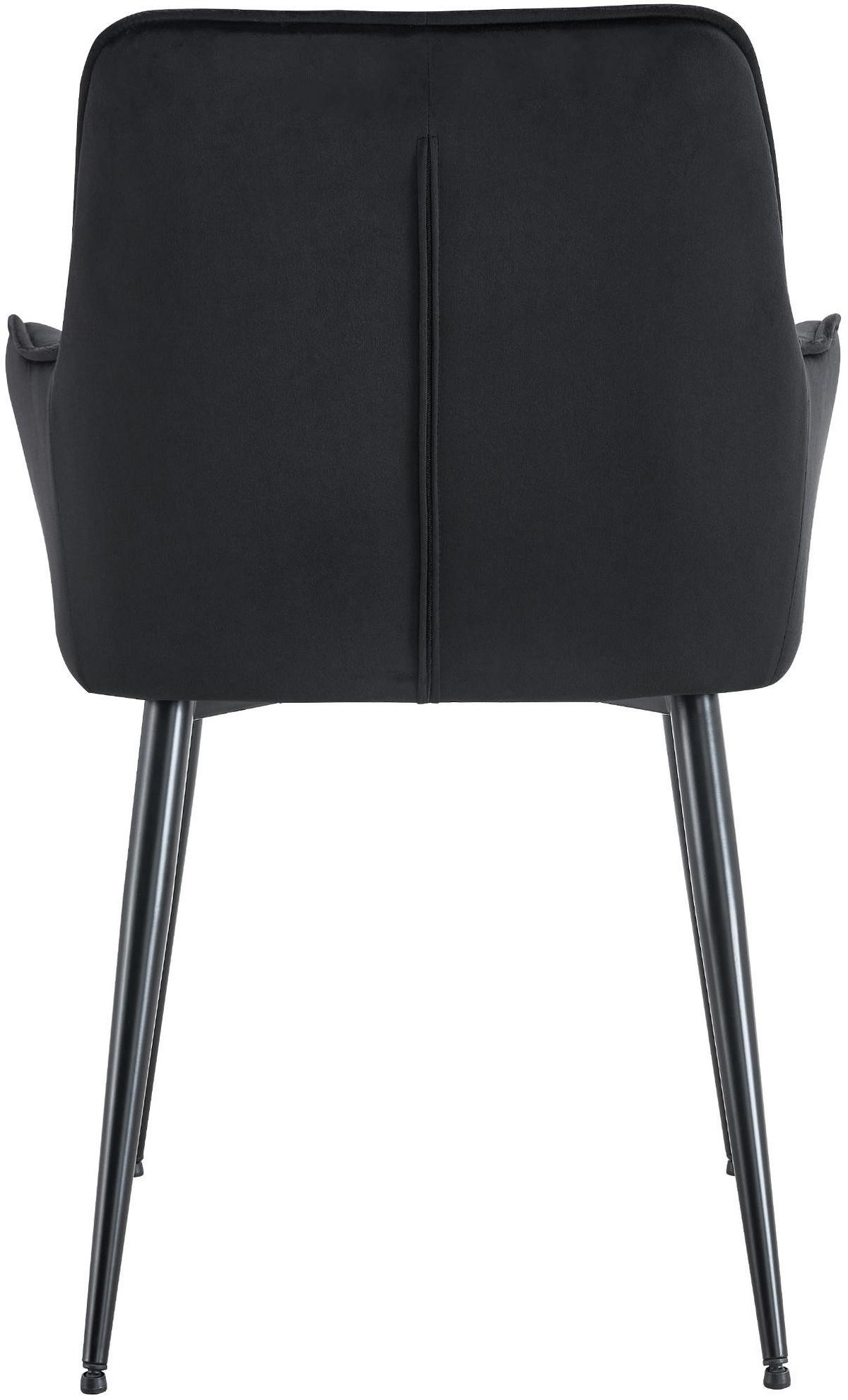 ESSZIMMERSTUHL Kunststoff schwarz - Schwarz, Kunststoff/Textil (58/86/62cm) - CLP