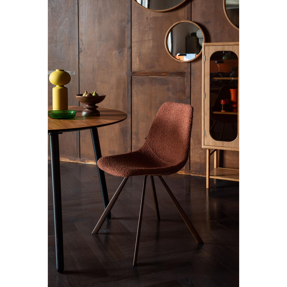 ESSZIMMERSTUHL Franky Terra/ Rot - 2 er Set - Rot/Terracotta, Kunststoff (46/83/56cm) - Dutchbone