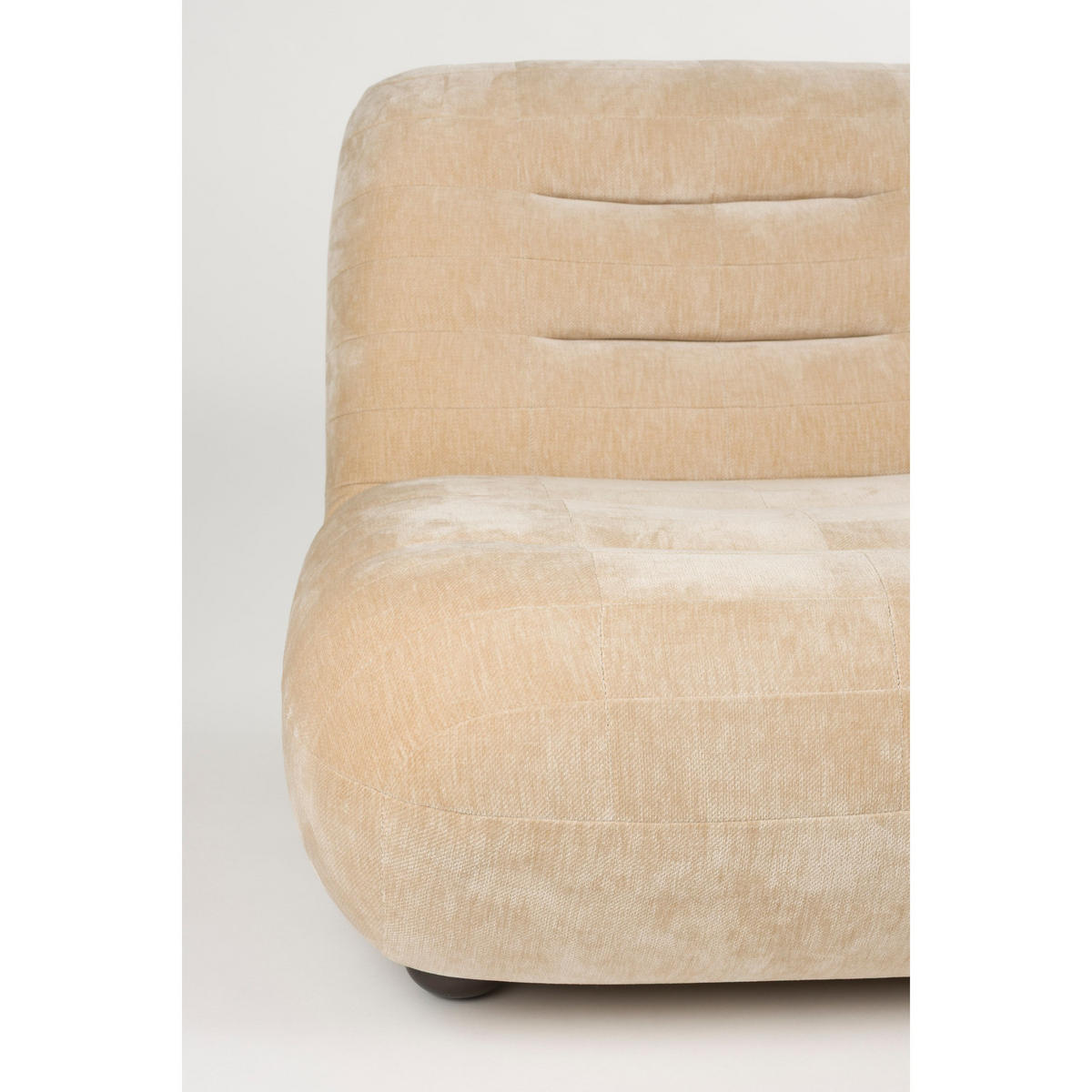 SESSEL Wyatt Samt Beige - Beige, Kunststoff (87/70.5/101cm) - Dutchbone