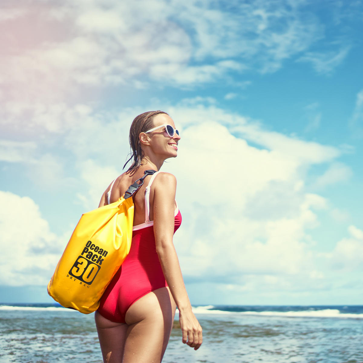 OCEAN Pack - Schwarz, Kunststoff (38/72/0.5cm) - Relaxdays