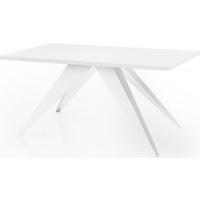 ESSTISCH Vance Weiß rechteckig ausziehbar, Weiß 160-260/90/76 cm - Weiß, Holzwerkstoff/Metall (160/90/76cm) - WFL GROUP